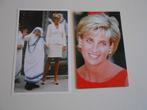 2 kaartjes Prinses Diana en moeder Teresa, Ophalen of Verzenden