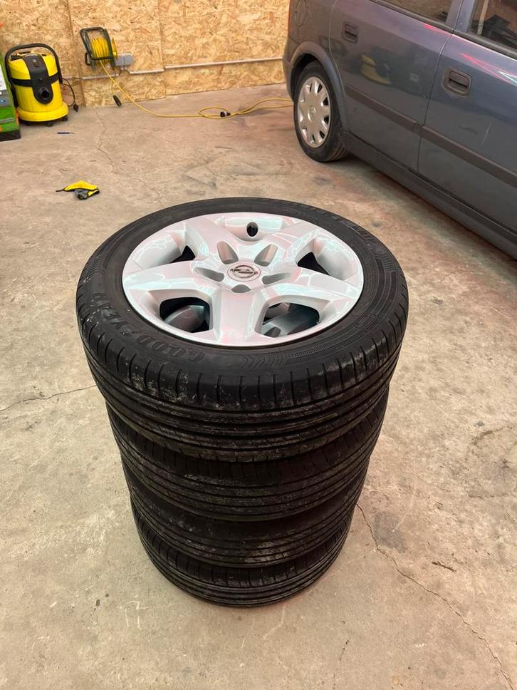 Opel velgen set met banden, Auto-onderdelen, Banden en Velgen, Banden en Velgen, Zomerbanden, 16 inch, 205 mm, Personenwagen, Gebruikt