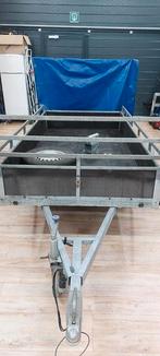 Aanhangwagen 2m50 op met 1m25 + toebehoren, Auto diversen, Aanhangers en Bagagewagens, Ophalen, Gebruikt
