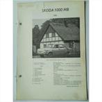 Skoda 1000MB Vraagbaak losbladig 1965 #4 Nederlands, Boeken, Auto's | Boeken, Gelezen, Ophalen of Verzenden
