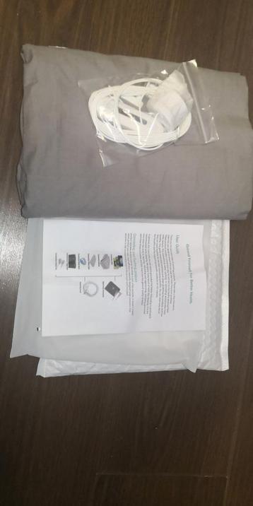 grijs geaard hoeslaken (1 persoons / twin 99cmx203cm) beschikbaar voor biedingen