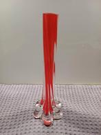 Soliflore en verre soufflé teinté de rouge style Murano, Antiquités & Art, Enlèvement ou Envoi