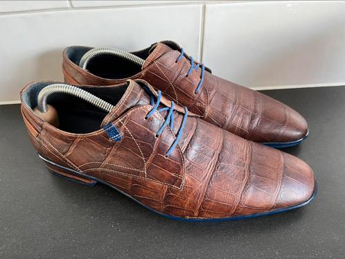 Floris van Bommel herenschoenen maat 10 / 44 H, Kleding | Heren, Schoenen, Zo goed als nieuw, Veterschoenen, Bruin, Ophalen of Verzenden