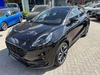 Ford Puma St-line x 1.0 125 pk m6 / 12 maanden garantie, Zwart, Handgeschakeld, Hybride Elektrisch/Benzine, 998 cc