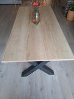 Table à manger 6 personnes imitation chêne, 150 à 200 cm, Cinq personnes ou plus, Comme neuf, Enlèvement