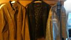 Drie jassen van imitatieleer en een leren jas, Kleding | Heren, Ophalen, Maat 56/58 (XL), Bruin