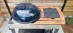 kettle bbq met werkblad, Tuin en Terras, Houtskoolbarbecues, Ophalen, Gebruikt