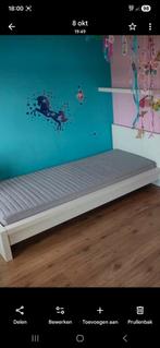 Mooi 1 persoonsbed met lattenbodem, Huis en Inrichting, Slaapkamer | Complete slaapkamers, Ophalen