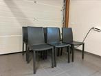 Stoelenset leder 6 stuks, Ophalen, Gebruikt, Leer, Grijs