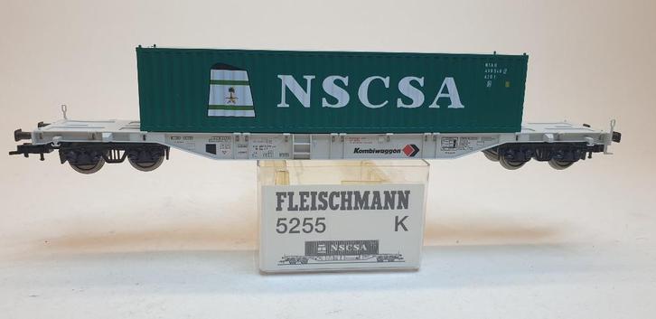 Fleischmann 5255 K H0 Containerwagon Kombiwaggon NSCA, Hobby en Vrije tijd, Modeltreinen | H0, Zo goed als nieuw, Wagon, Gelijkstroom of Wisselstroom