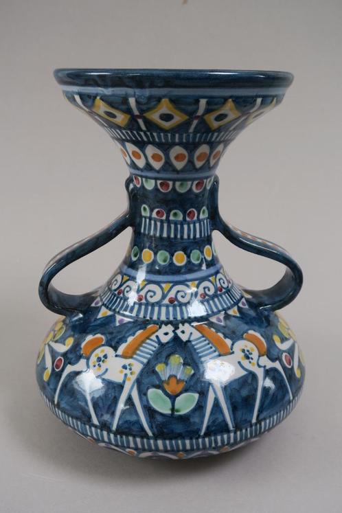 Vase vintage en céramique italienne Pinto Vietri, Antiek en Kunst, Antiek | Keramiek en Aardewerk, Ophalen of Verzenden