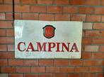 Zeldzaam XXL emaille plaat / bord brouwerij CAMPINA DESSEL, Ophalen, Gebruikt, Reclamebord