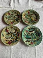 4 Barbotine borden Mouzin-Lecat, Antiek en Kunst, Antiek | Keramiek en Aardewerk, Ophalen