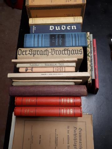 Lot oude Duitse grammatica-spellingboeken