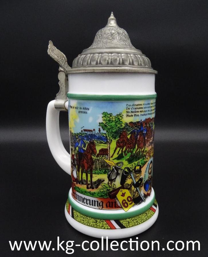 Chope à bière d'un réserviste allemand WW1 (reproduction), Collections, Objets militaires | Général, Autres, Enlèvement ou Envoi