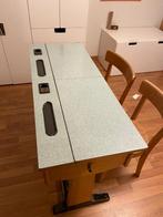 Vintage schoolbankje, Enlèvement, Utilisé, Bureau
