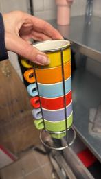 Keramische koffiekopjes regenboog, Huis en Inrichting, Keramiek, Nieuw, Ophalen of Verzenden, Overige stijlen