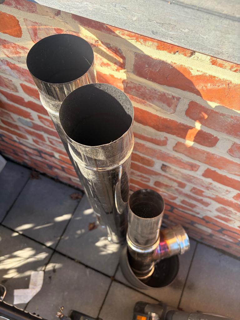 Pelletstoof buis, Huis en Inrichting, Kachels, Ophalen of Verzenden, Gebruikt