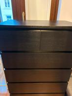 Commode IKEA MALM – 6 tiroirs (brun-noir, 80123 cm), Maison & Meubles, Armoires | Commodes, Enlèvement, Comme neuf
