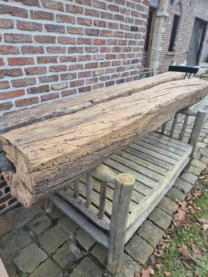 Belles poutres anciennes en bois de chêne, Jardin & Terrasse, Poteaux, Poutres & Planches, Enlèvement