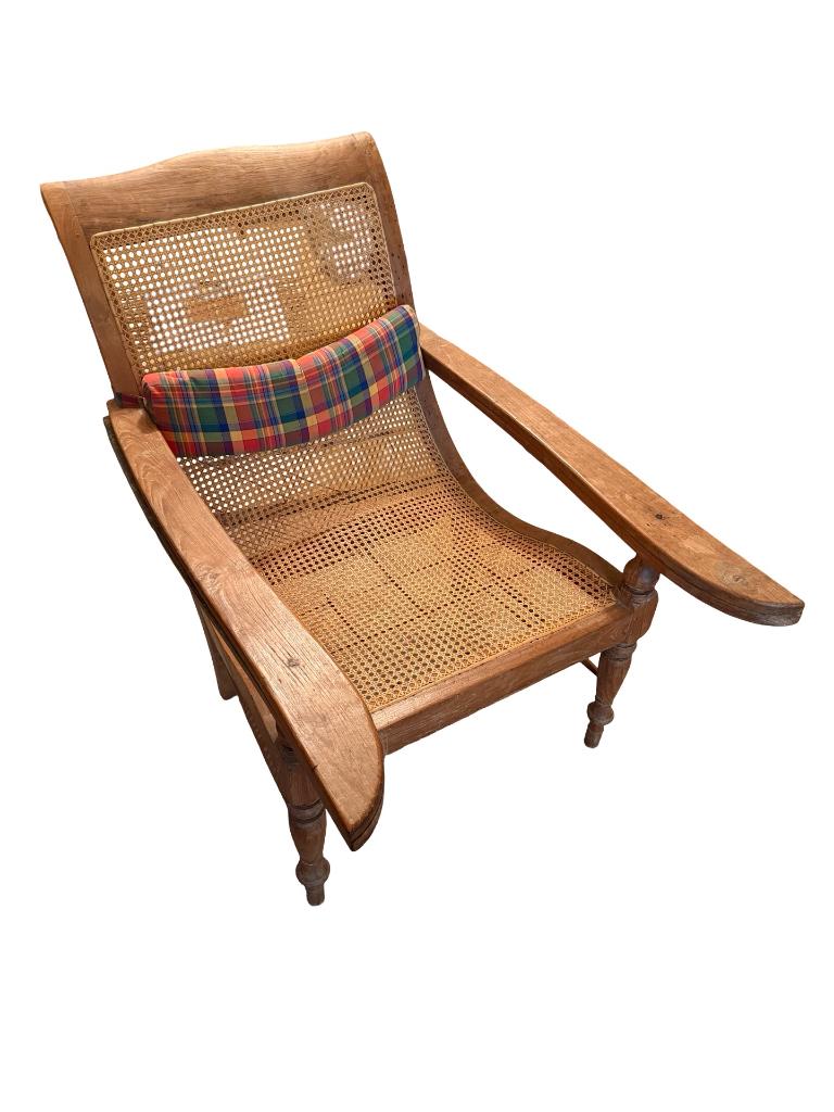 Fauteuil de planteur bois et cannage - Style colonial, Enlèvement