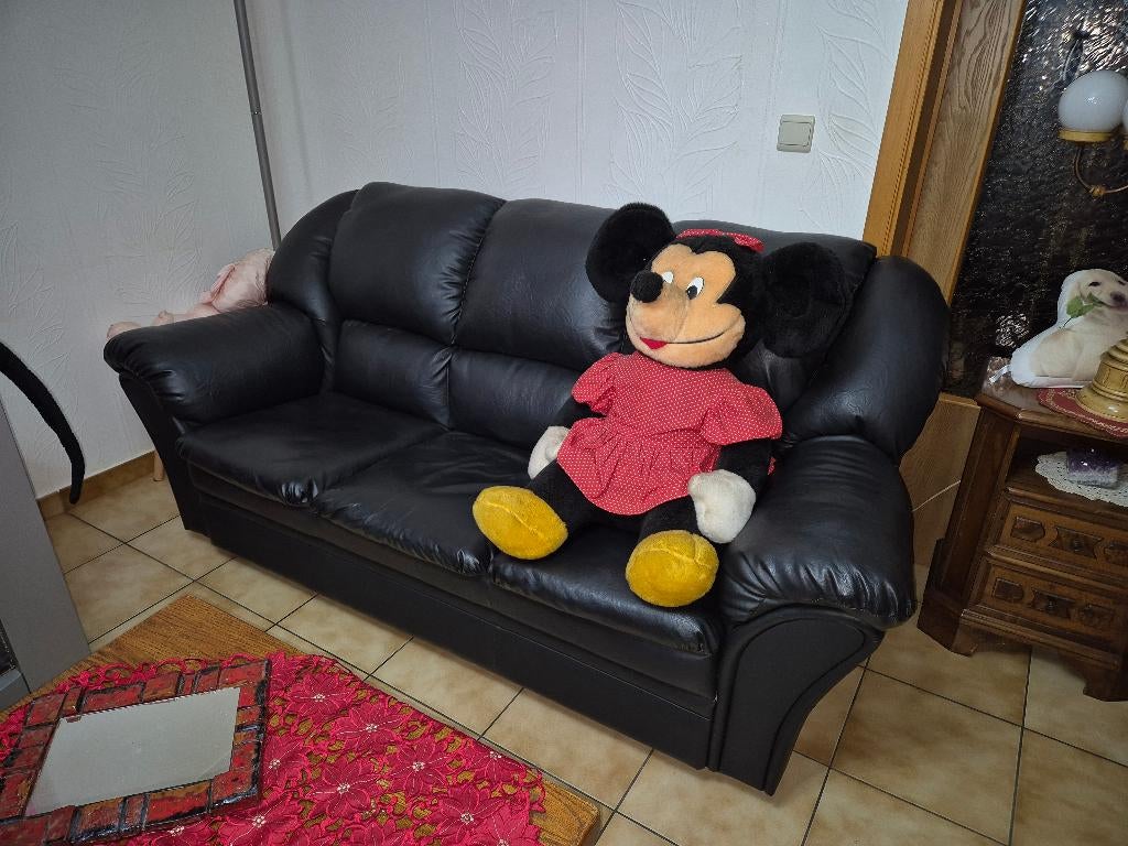 canapé salon, Enlèvement, Comme neuf, Trois personnes, Cuir