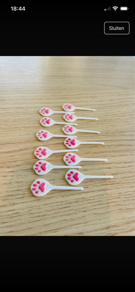 Cocktailprikkers katten-honden pootjes, Enlèvement ou Envoi, Comme neuf