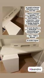 Bureau IKEA blanc - très bon état - 120€, Maison & Meubles, Enlèvement, Comme neuf, Bureau