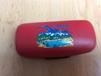 Rode brillendoos - met dinosaurus (kleiner model), Ophalen of Verzenden, Gebruikt, Rood, Bril