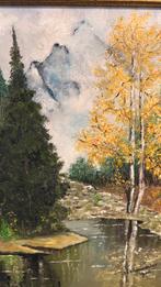 Peinture de paysage Descheemaeker encadrée, Enlèvement ou Envoi