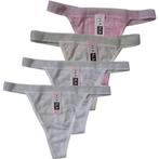HANA String - 4-pack - one size, Kleding | Dames, Ondergoed en Lingerie, Verzenden, Wit, String