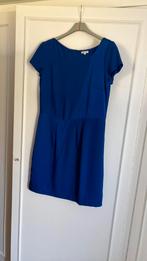 Blauwe jurk, kleine mouwen, Blauw, Maat 42/44 (L), Ophalen of Verzenden, Knielengte