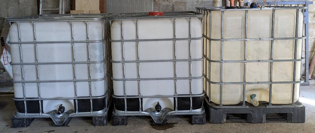 3 IBC-containers, Ophalen, Gebruikt