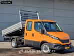 Iveco Daily 35C21 BPM VRIJ! 3-Zijdige Kipper Dubbel Cabine 2, Auto's, Bestelwagens en Lichte vracht, Stof, Euro 6, Iveco, 7 zetels