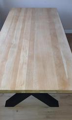 Massief eiken eettafel 100 x 220, Huis en Inrichting, Ophalen, Zo goed als nieuw
