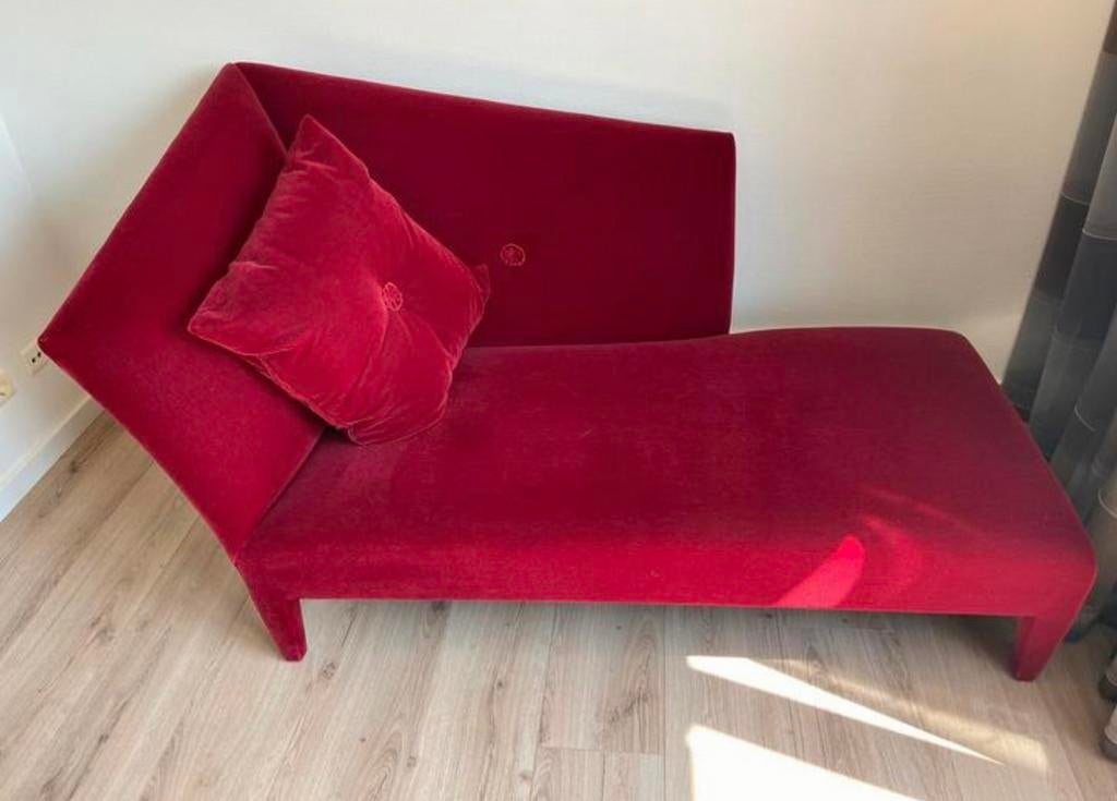 Chaise longue de luxe de la marque « Donghia », Rouge, Autres dimensions, Enlèvement, 190 cm ou moins