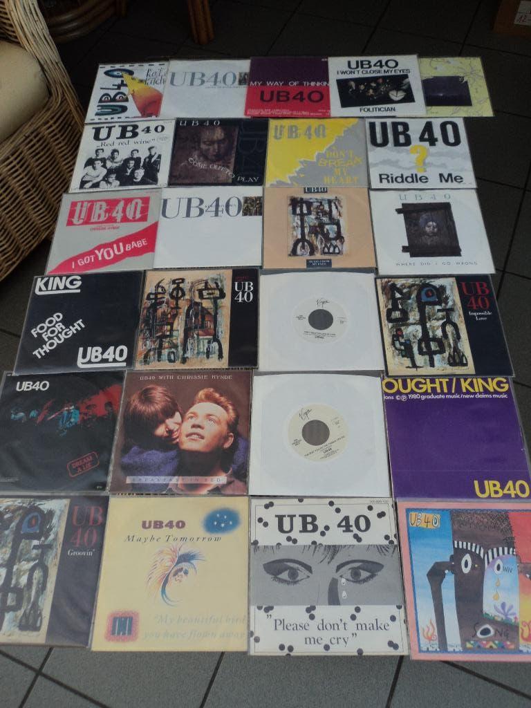 UB40 lot van 25 singles voor 35 euro!, Gebruikt, Overige genres, 7 inch, Ophalen of Verzenden