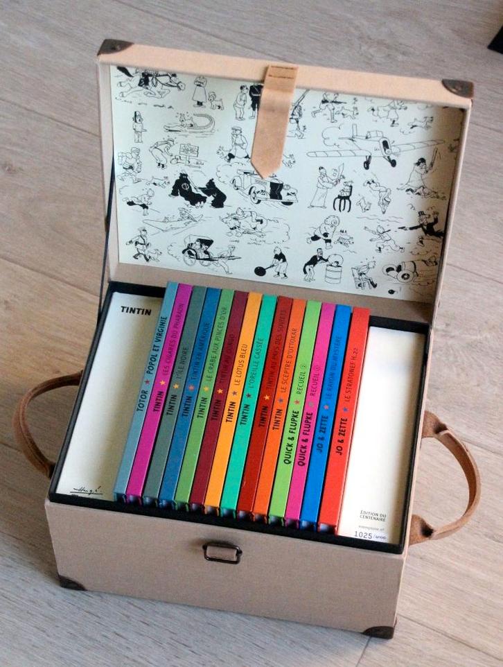 Zeldzaam Kuifje jubileum box beperkte oplage Tintin Hergé FR, Collections, Personnages de BD, Tintin, Envoi