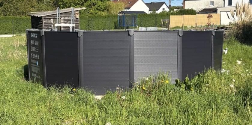 Piscine Intex Graphite ronde 4,78 m – à démonter sur place, Tuin en Terras, Zwembaden, Gebruikt, Opzetzwembad, 120 cm of meer