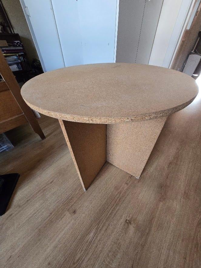 bijzet taffeltje + tafellaken !!, Huis en Inrichting, Overige materialen, Gebruikt, Rond, Ophalen