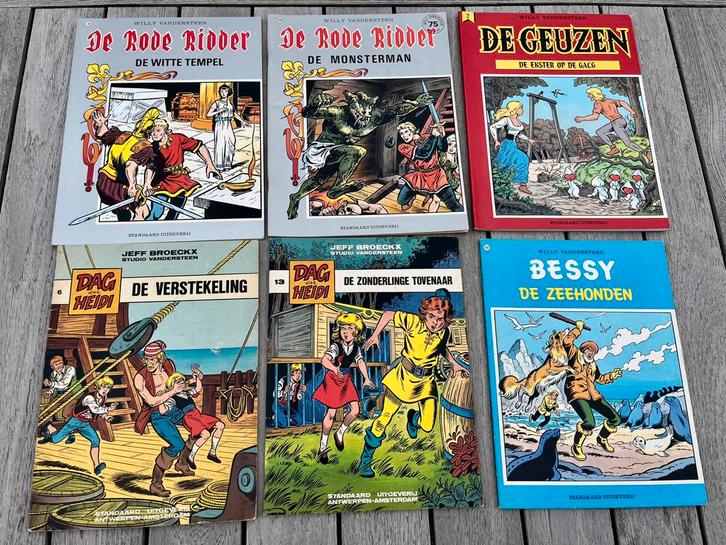 6 strips - De Rode Ridder, De Geuzen, Dag en Heidi, Bessy, Boeken, Stripverhalen, Zo goed als nieuw, Ophalen