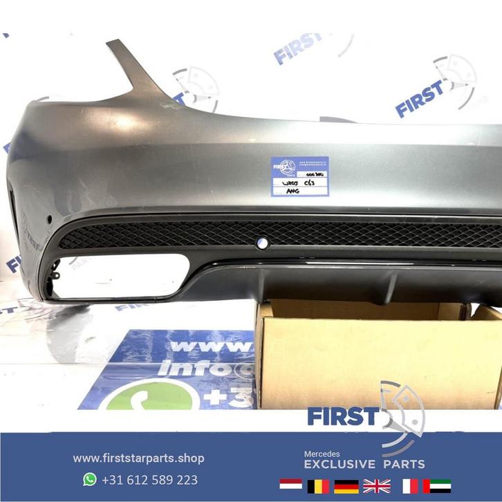 W205 C63 AMG ACHTERBUMPER + DIFFUSER GRIJS PRE-FACELIFT ORIG, Autos : Pièces & Accessoires, Carrosserie & Tôlerie, Pare-chocs