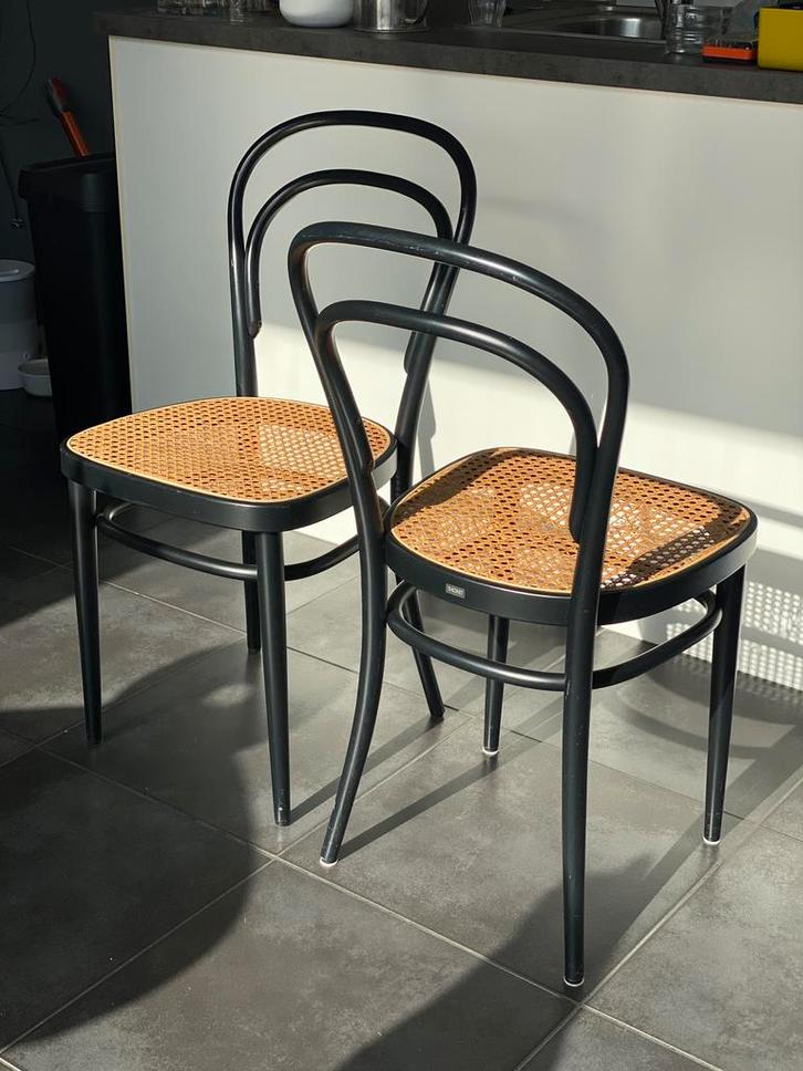 Thonet stoelen, Maison & Meubles, Chaises, Utilisé, Deux, Bois, Osier ou Rotin, Noir, Enlèvement
