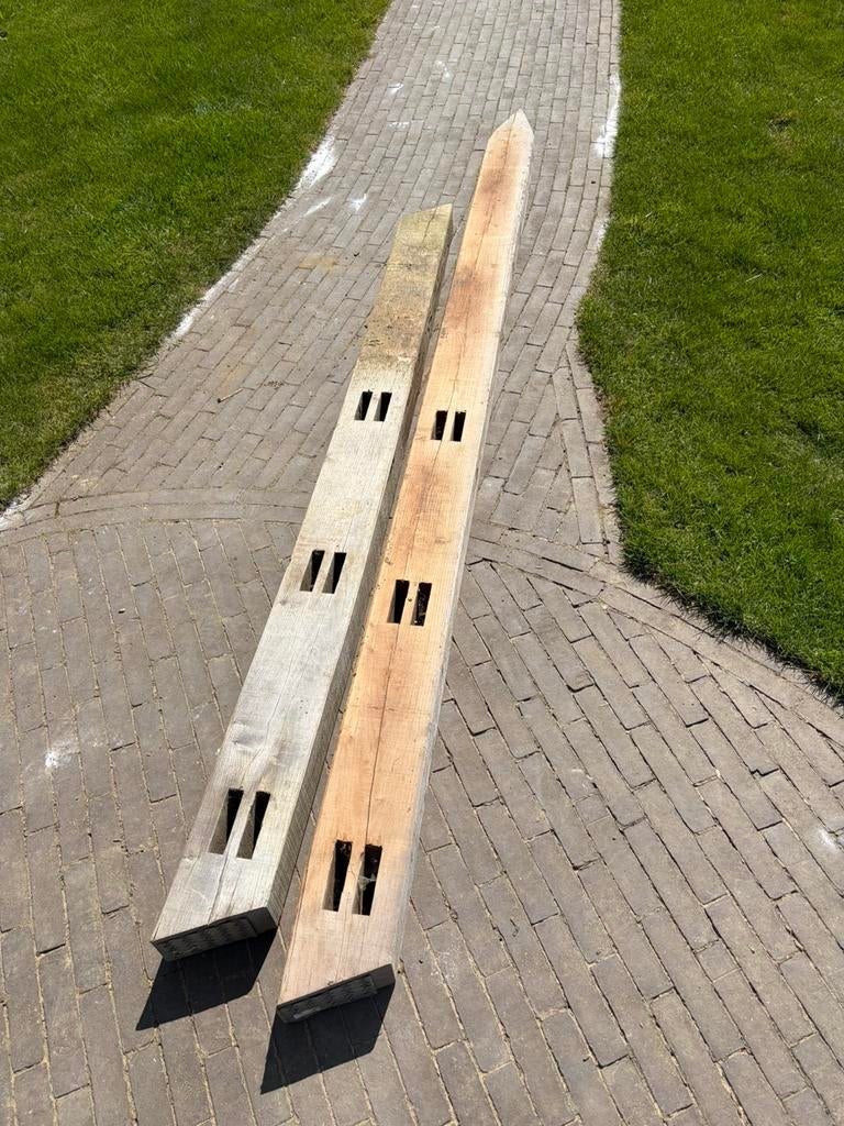 Post & rail robinia palen, Doe-het-zelf en Bouw, Plinten en Afwerking, Zo goed als nieuw, Ophalen