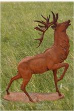 statue d un grand cerf debout en fonte rouillé, Enlèvement, Neuf, Métal, Animal