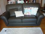 Echt Lederen Zetels van Goede Kwaliteit, Trois personnes, Banc droit, Comme neuf, Enlèvement