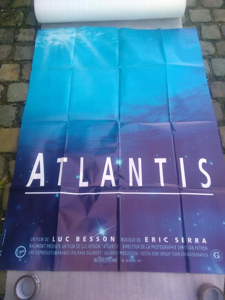 Ancienne affiche de cinéma 'atlantis, Enlèvement ou Envoi, Rectangulaire vertical, Comme neuf, Cinéma et TV