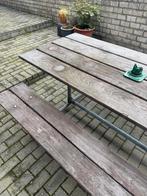 Stevige picknicktafel, Ophalen
