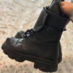 Zwarte leren laarzen - 41, Kleding | Dames, Zwart, Lage of Enkellaarzen, Gedragen, Ophalen