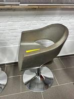 3 grijs tweedehands kapperstoelen damesstoelen, Enlèvement, Utilisé